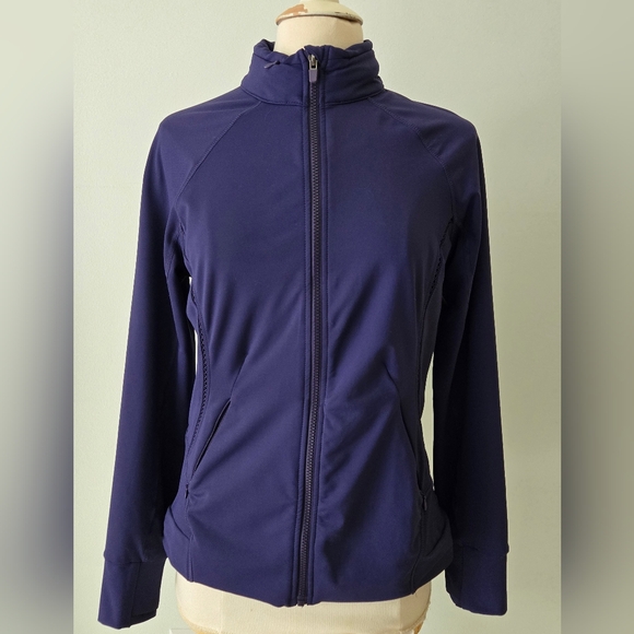 Fabletics Jackets & Blazers - Women's Purple Full-Zip Active Jacket